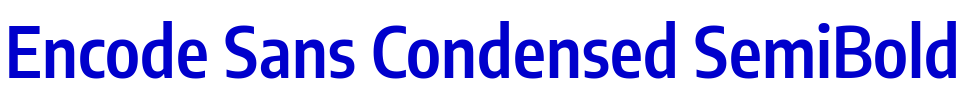Encode Sans Condensed SemiBold लिपि